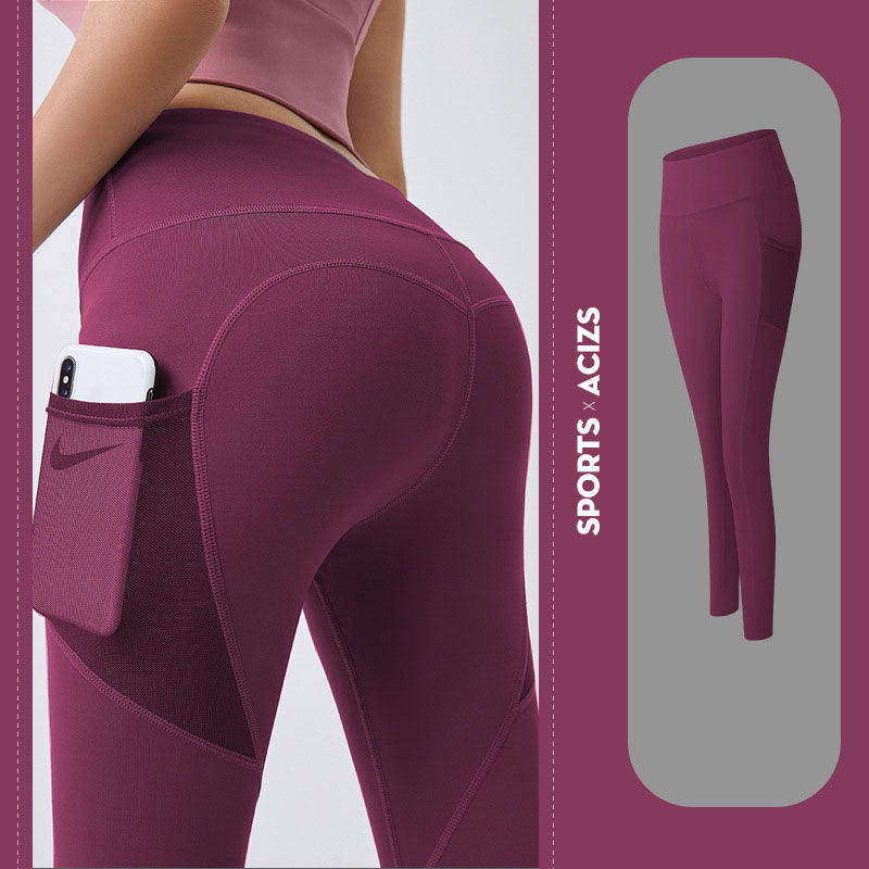 High-Waist Yoga Pants with Pocket – Tummy Control Gym Leggings - product image 3