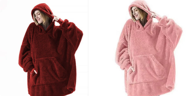 Oversized Wearable Blanket Hoodie – Double-Sided Fleece Sweatshirt - product image 34