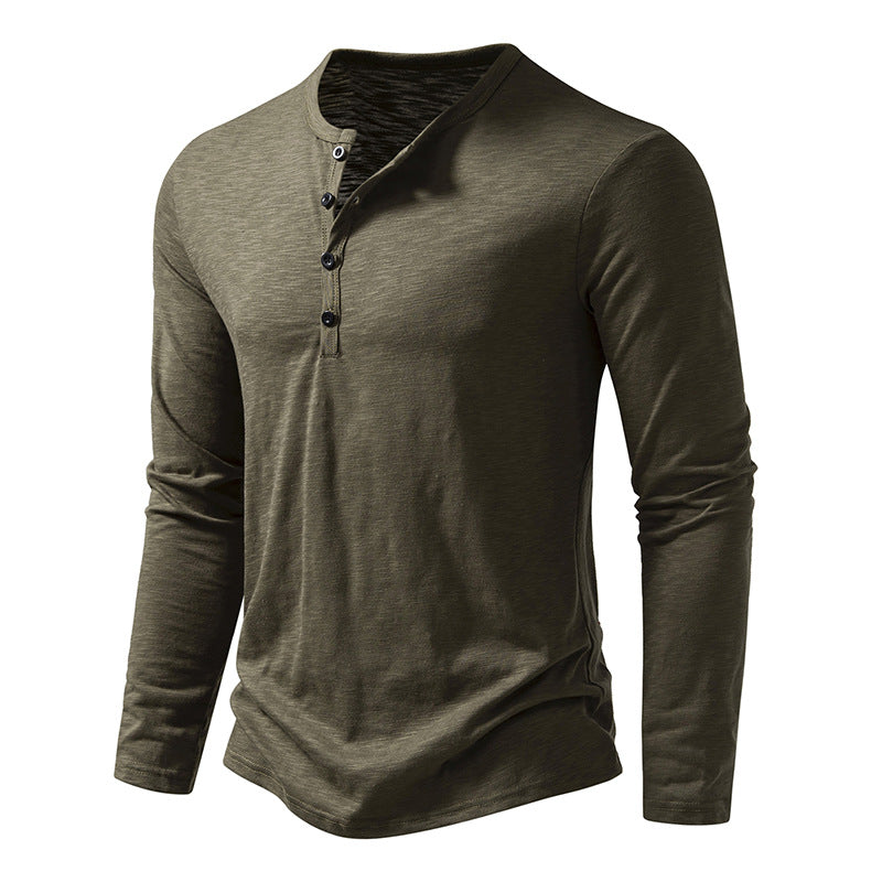 Men's Casual Long-Sleeve Button Pullover Top - product image 5