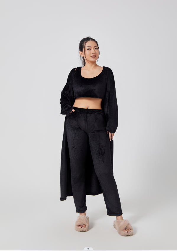 3-Piece Lounge Set – Crop Top, Wide-Leg Pants & Cardigan - product image 11