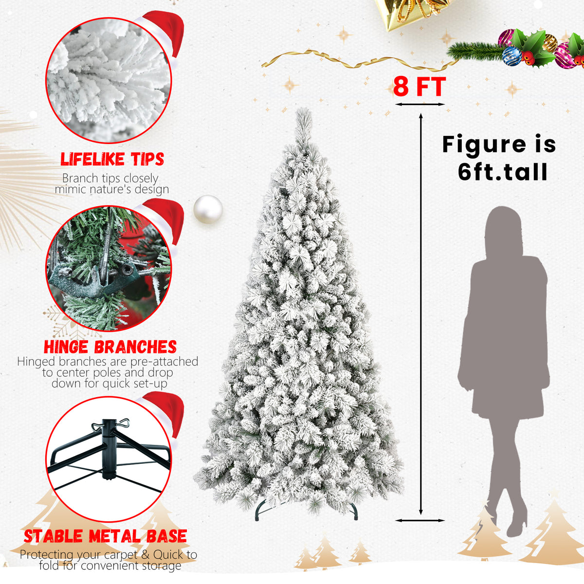 Flocked PVC Christmas Tree - product image 12