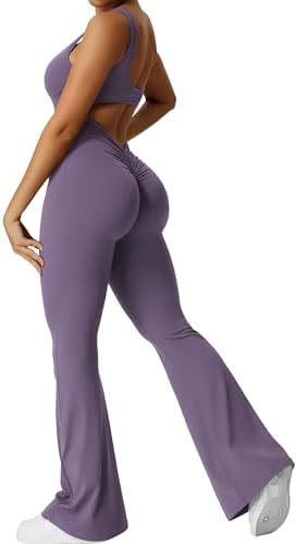 Sleeveless Flare Yoga Jumpsuit – Women’s High-Stretch Wide Leg Activewear - product image 17