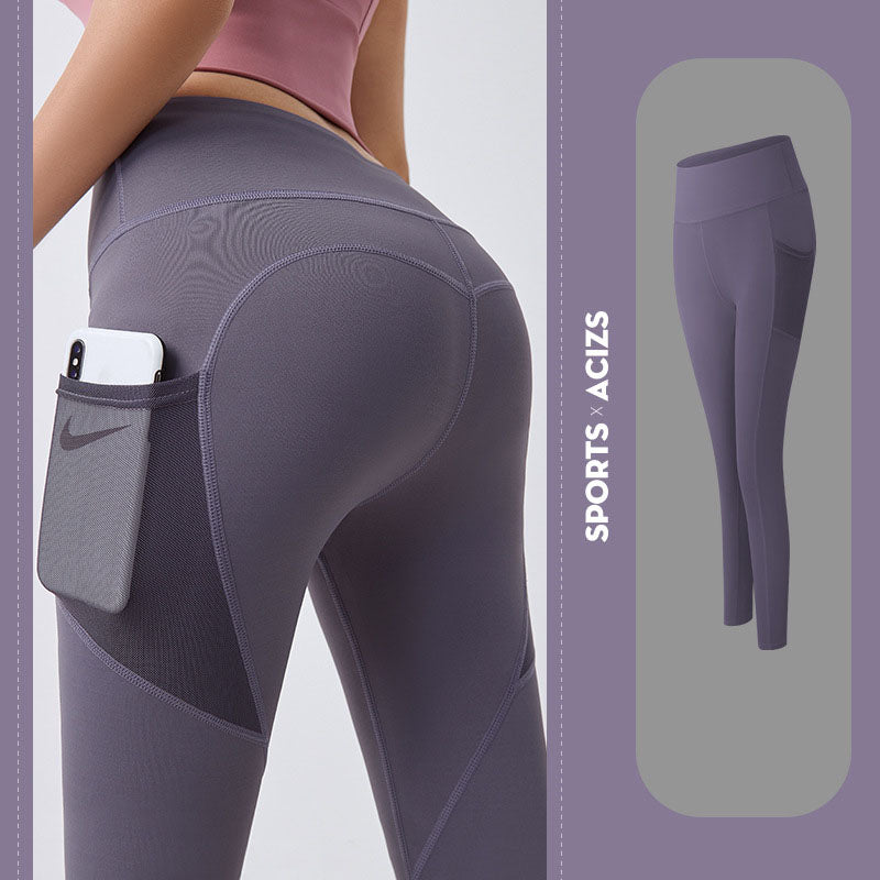 High-Waist Yoga Pants with Pocket – Tummy Control Gym Leggings - product image 1