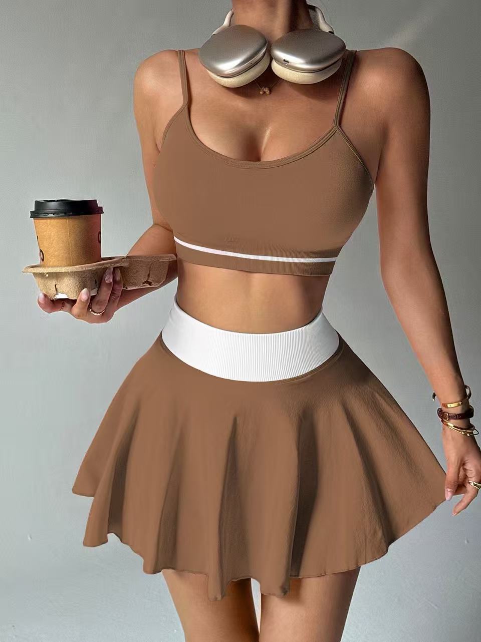 Women's 2-Piece Tennis Skort Set with Sports Bra - product image 10