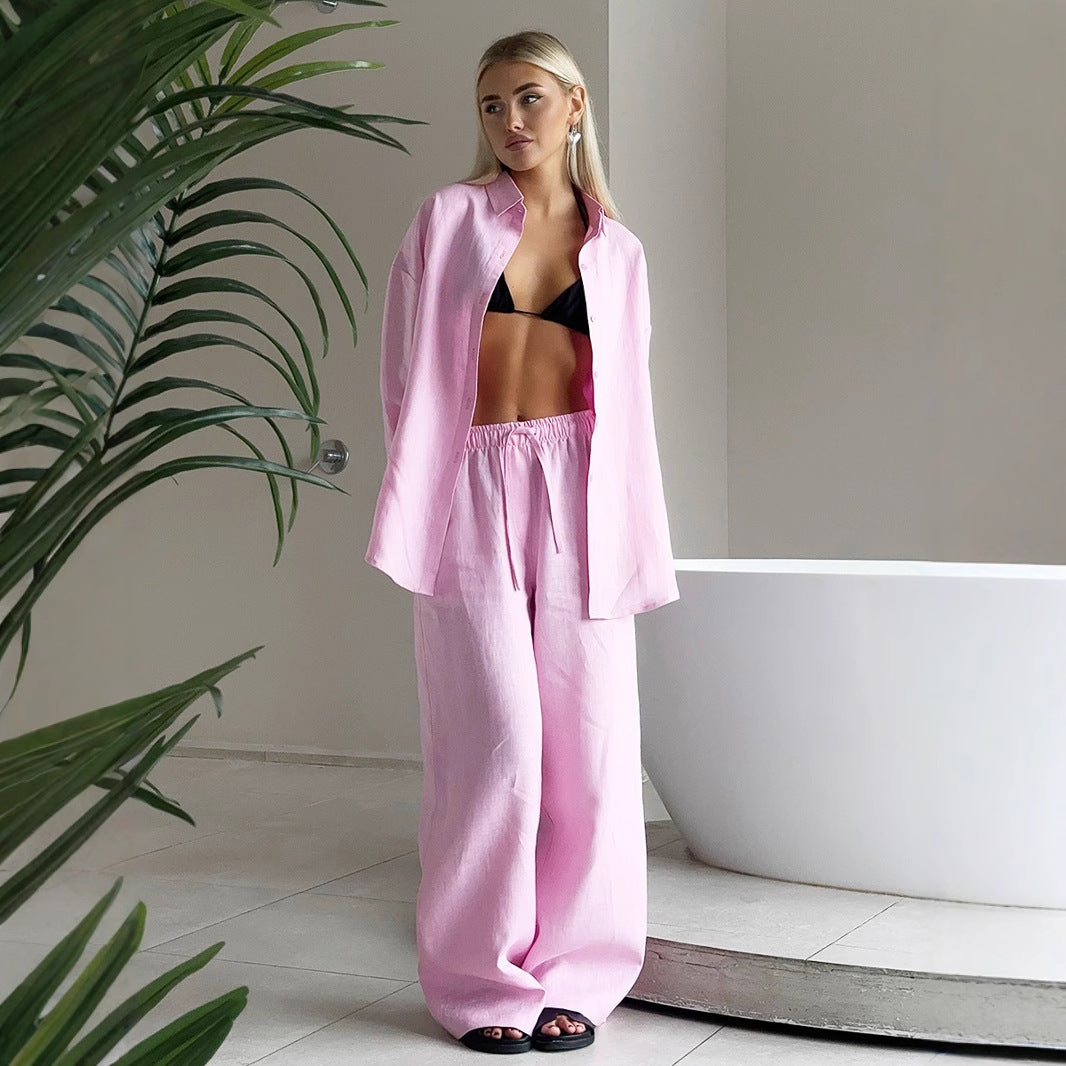 Women’s Relaxed Long-Sleeve Shirt & Trousers Set - product image 10