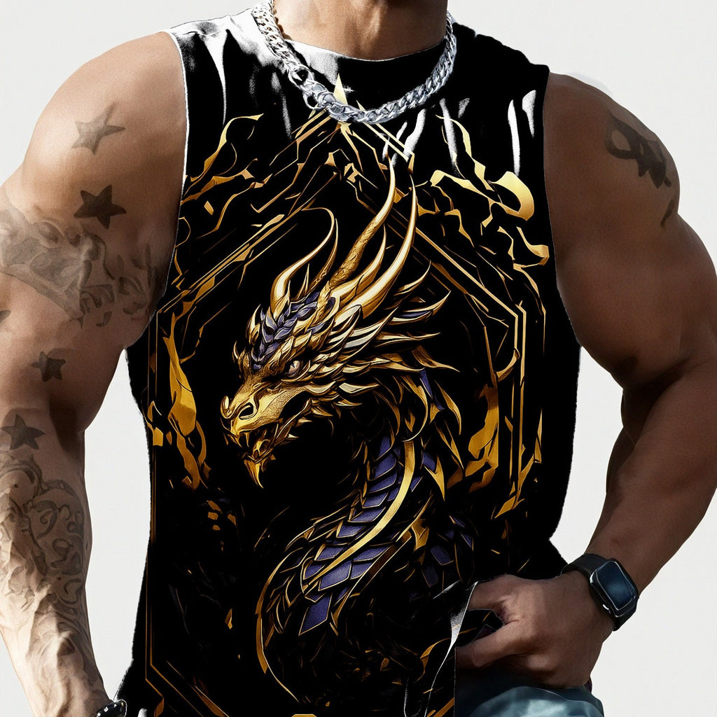 Printed Polyester Vest Top - S-2XL - image 1