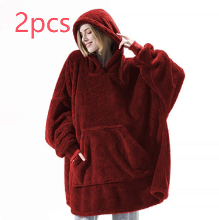Oversized Wearable Blanket Hoodie – Double-Sided Fleece Sweatshirt - product image 45