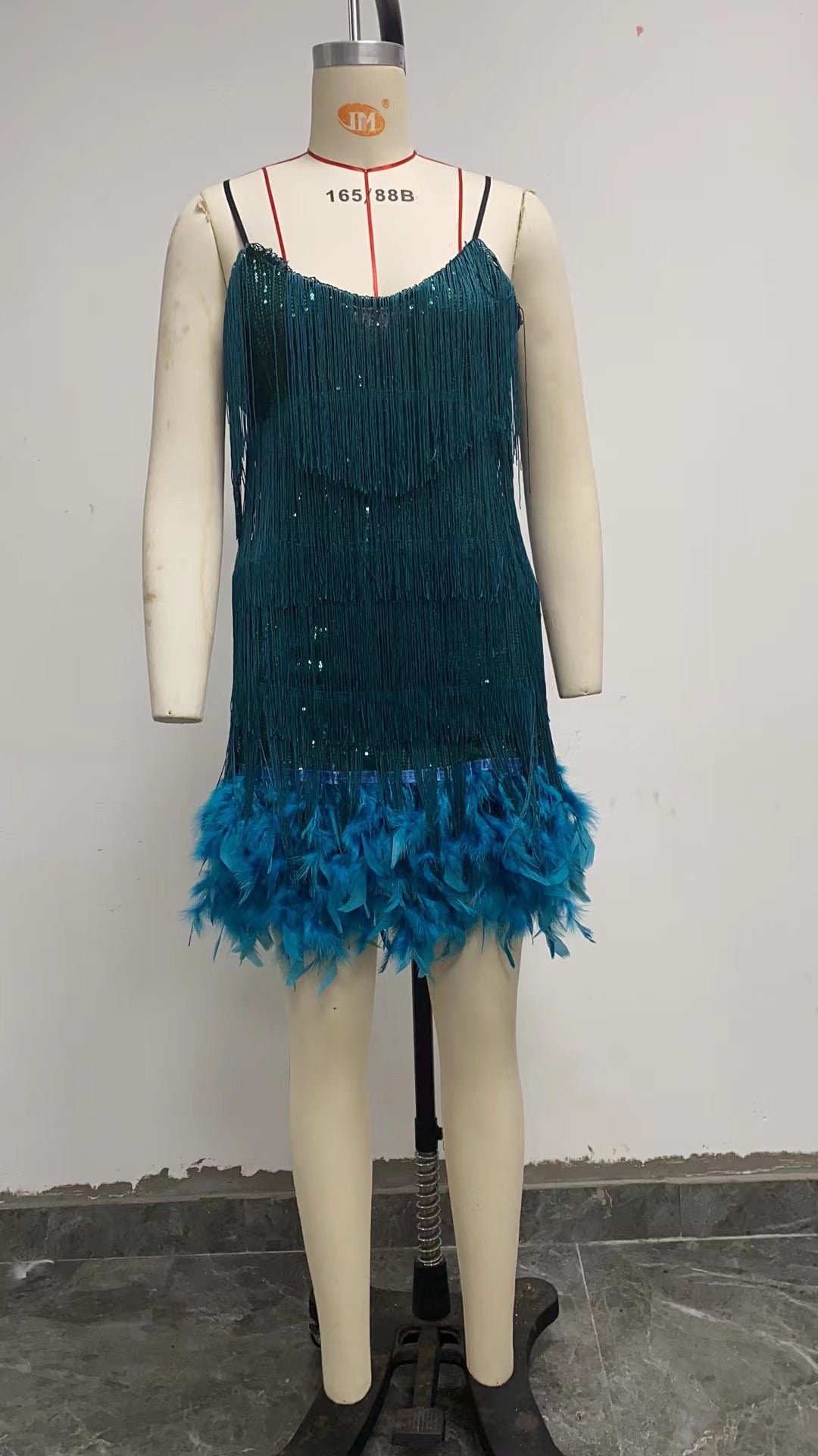 Women's Lace Tassel V-Neck Mini Dress - product image 3