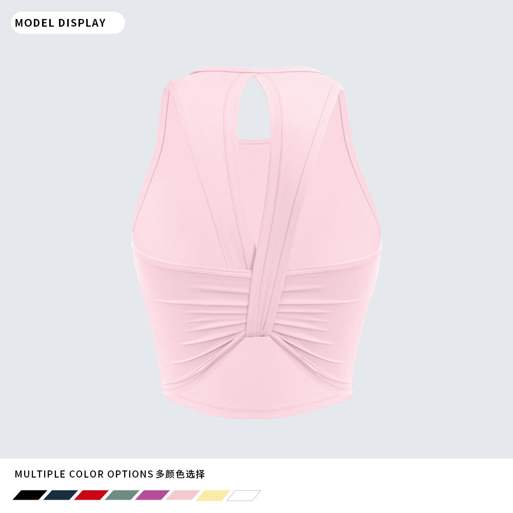 Women's Padded Back-Detail Yoga Sports Bra - product image 9