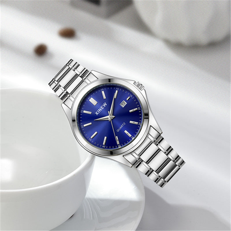 Men's Casual Stainless Steel Calendar Quartz Watch - product image 1