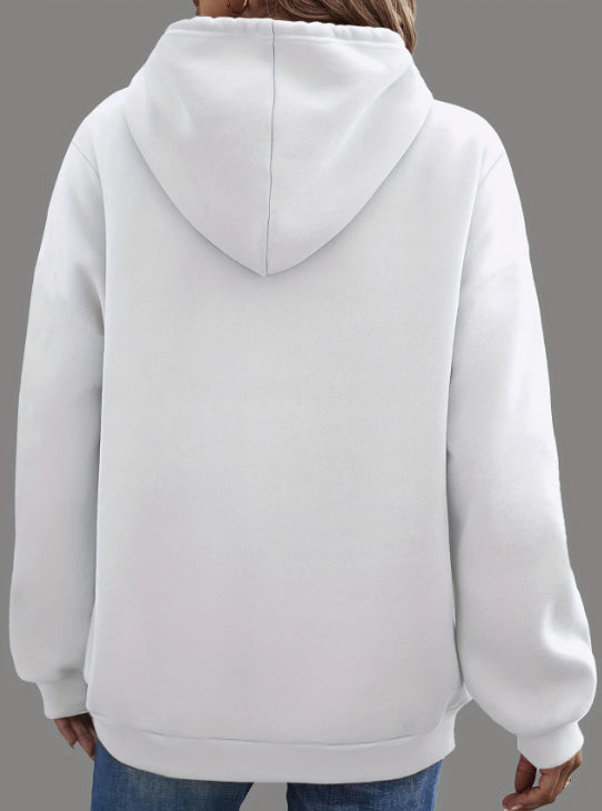 European And American Women's Autumn And Winter Letter Printed Kangaroo Pocket Hoodie - product image 4