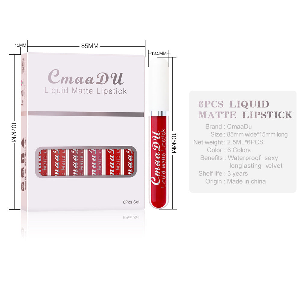 Matte Waterproof Lip Gloss Set (6 pcs) - product image 7