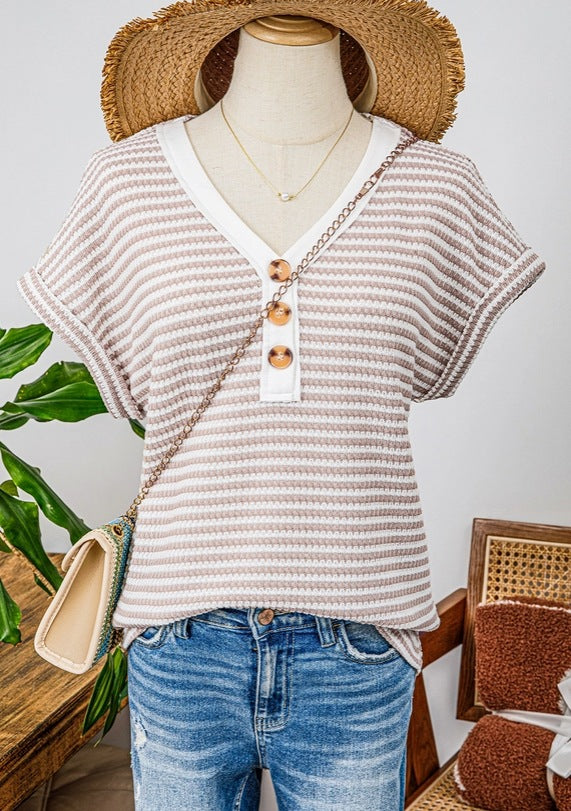 Women's V-Neck Button-Front Knit Top - product image 9