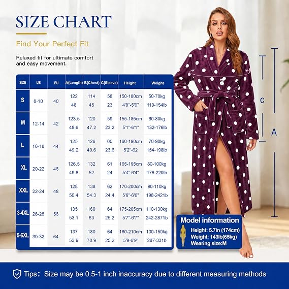 Women's plush fleece shawl-collar robe - view 10