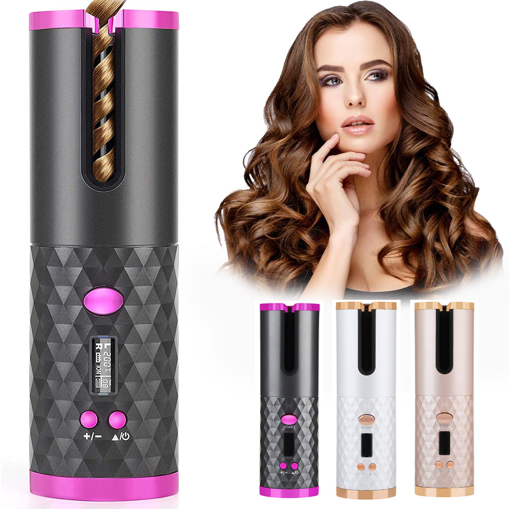 Cordless Auto Hair Curler with LCD Display - product image 1