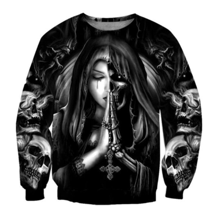 Halloween Skull 3D Graphic Hoodie - product image 3