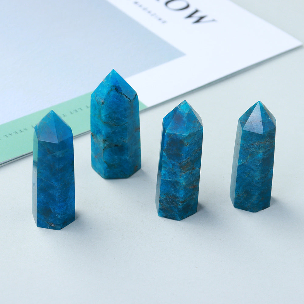 Blue Apatite Hexagonal Crystal Tower - product image 5