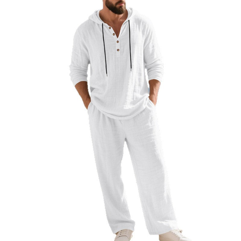 Men's Hooded Long-Sleeve Top & Pants Set - image 9