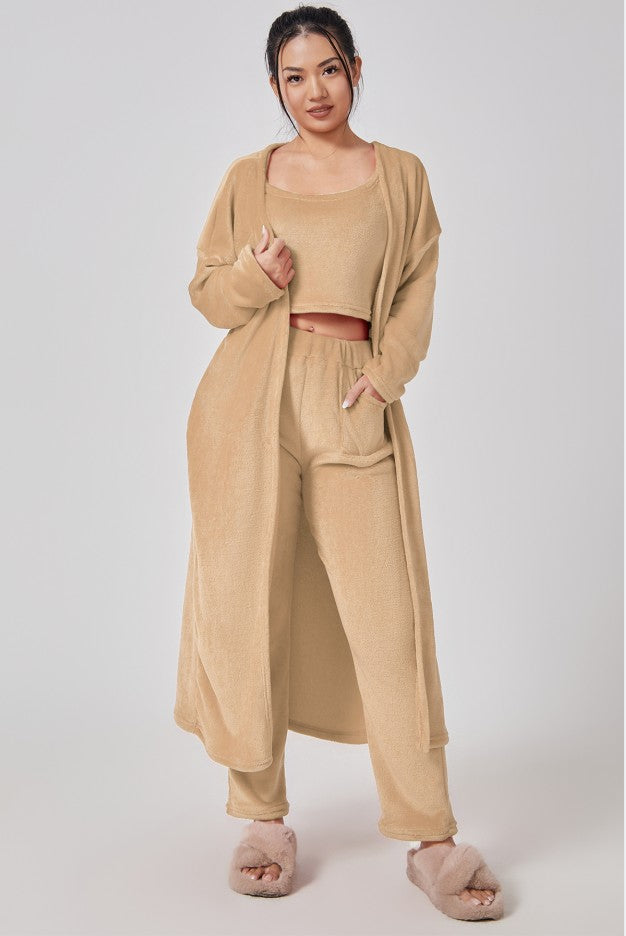 3-Piece Lounge Set – Crop Top, Wide-Leg Pants & Cardigan - product image 12