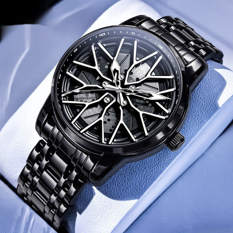 Men's Steel Band Quartz Watch – Bold Dial Colorways - product image 2