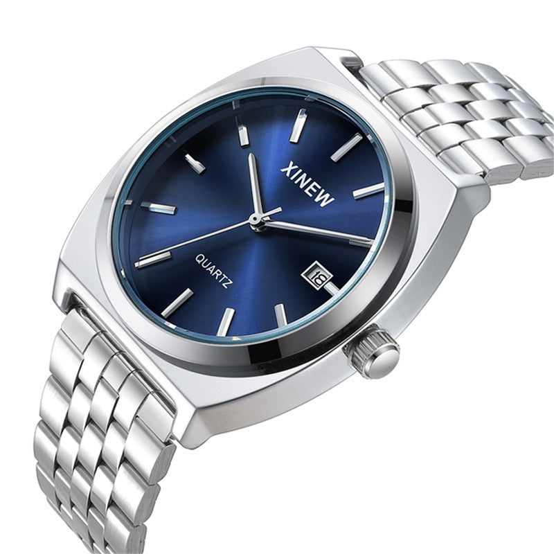 Men's Stainless Steel Strap Calendar Quartz Watch - product image 4