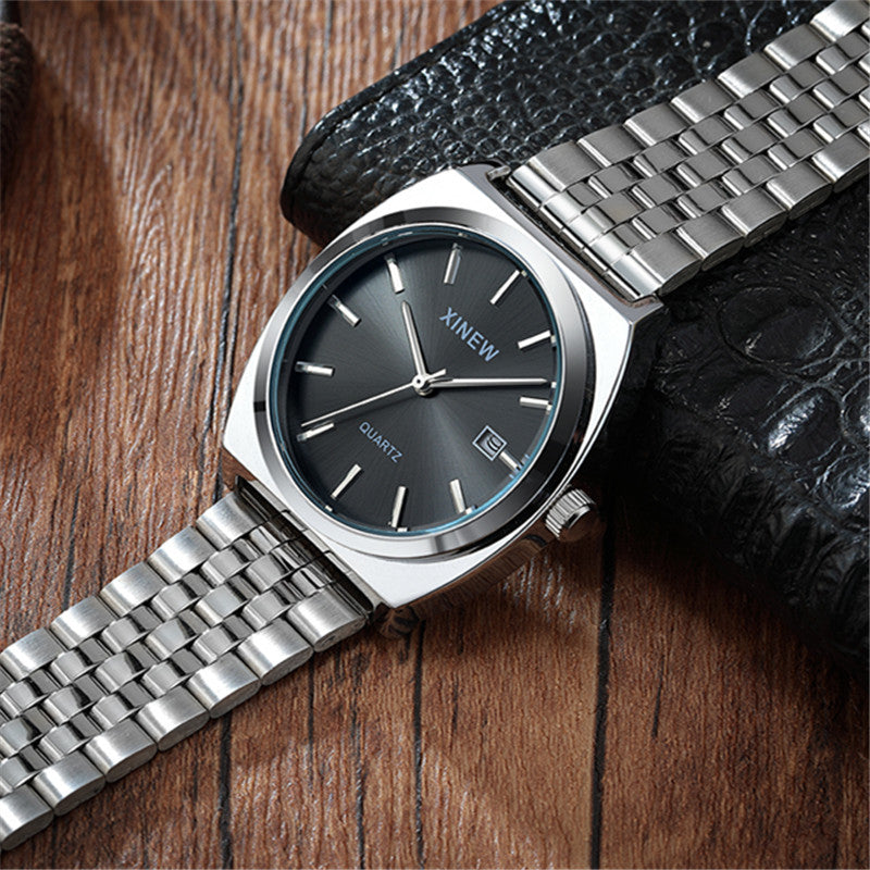 Men's Stainless Steel Strap Calendar Quartz Watch - product image 6