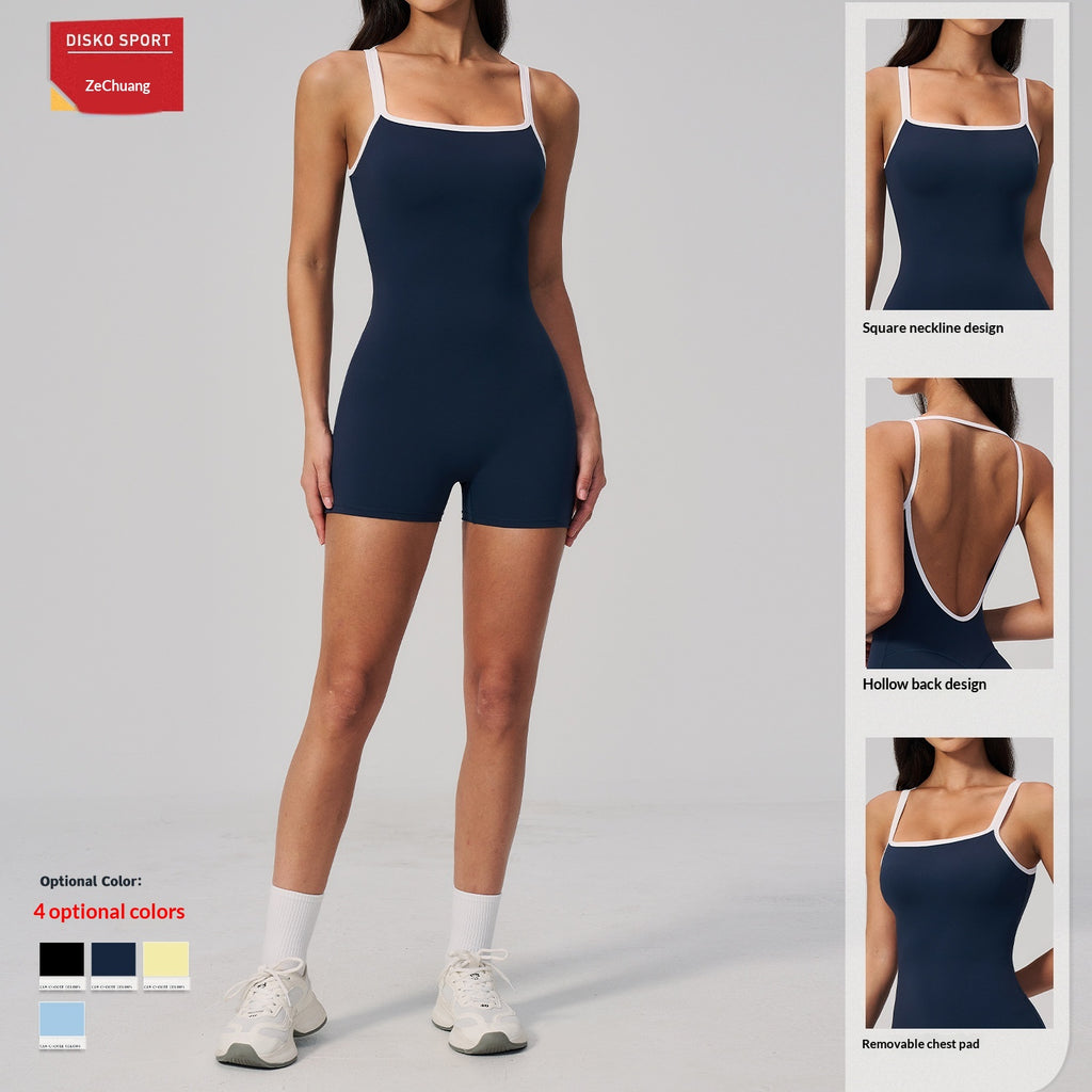 Women's Backless Square-Neck Yoga Jumpsuit - product image 7
