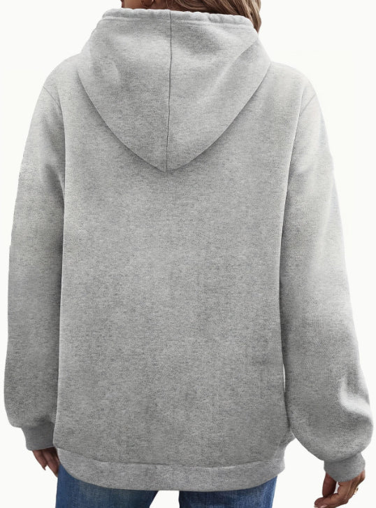 European And American Women's Autumn And Winter Letter Printed Kangaroo Pocket Hoodie - product image 5