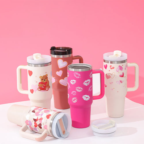 40 oz Insulated Tumbler with Handle & Straw - product image 1