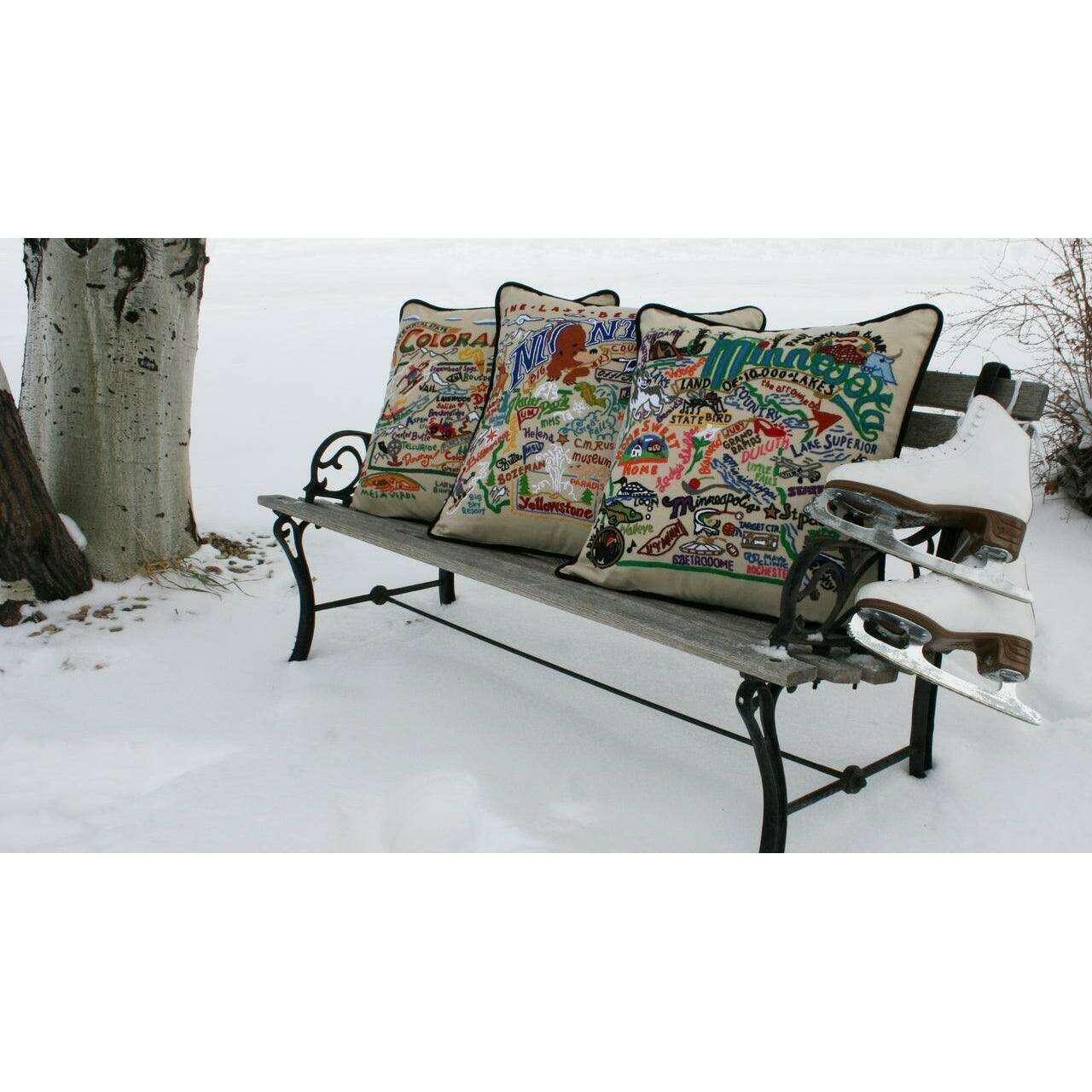 Colorado Hand-Embroidered Pillow