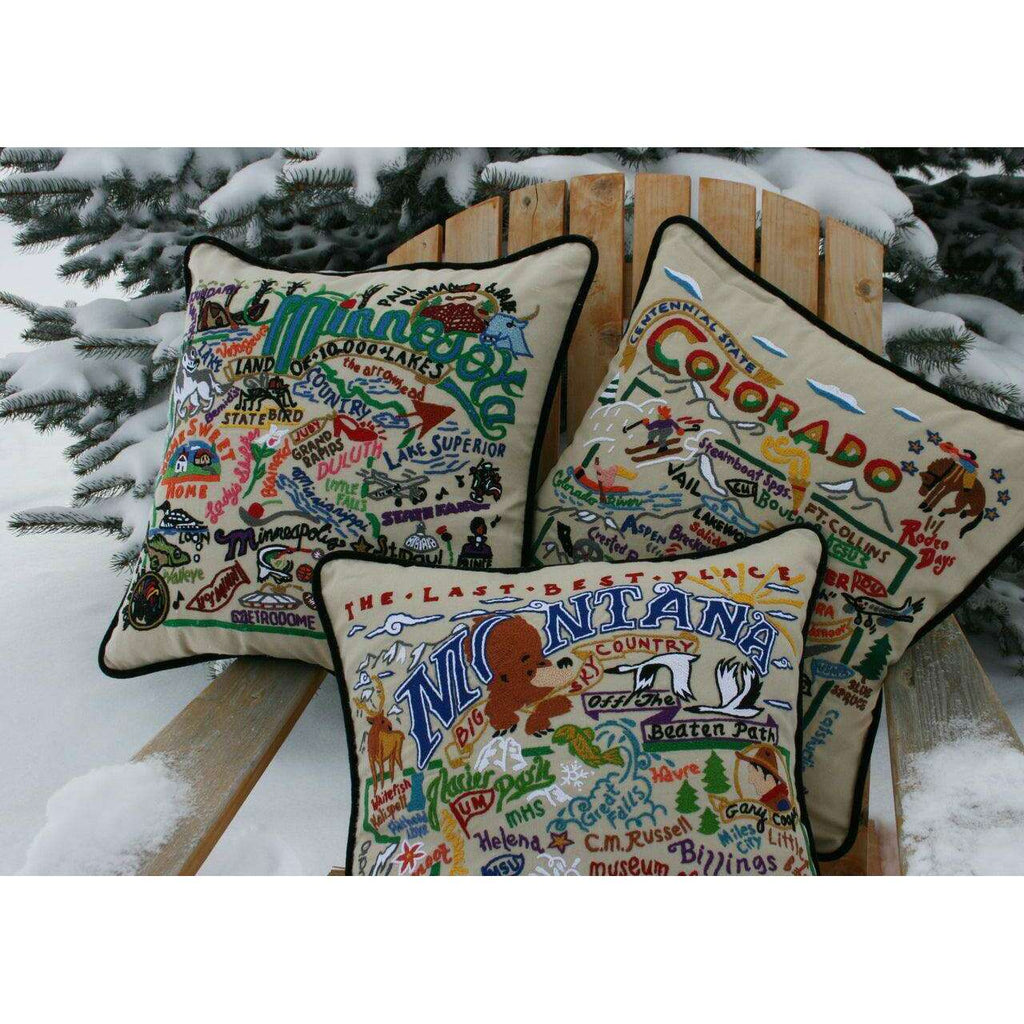 Colorado Hand-Embroidered Pillow