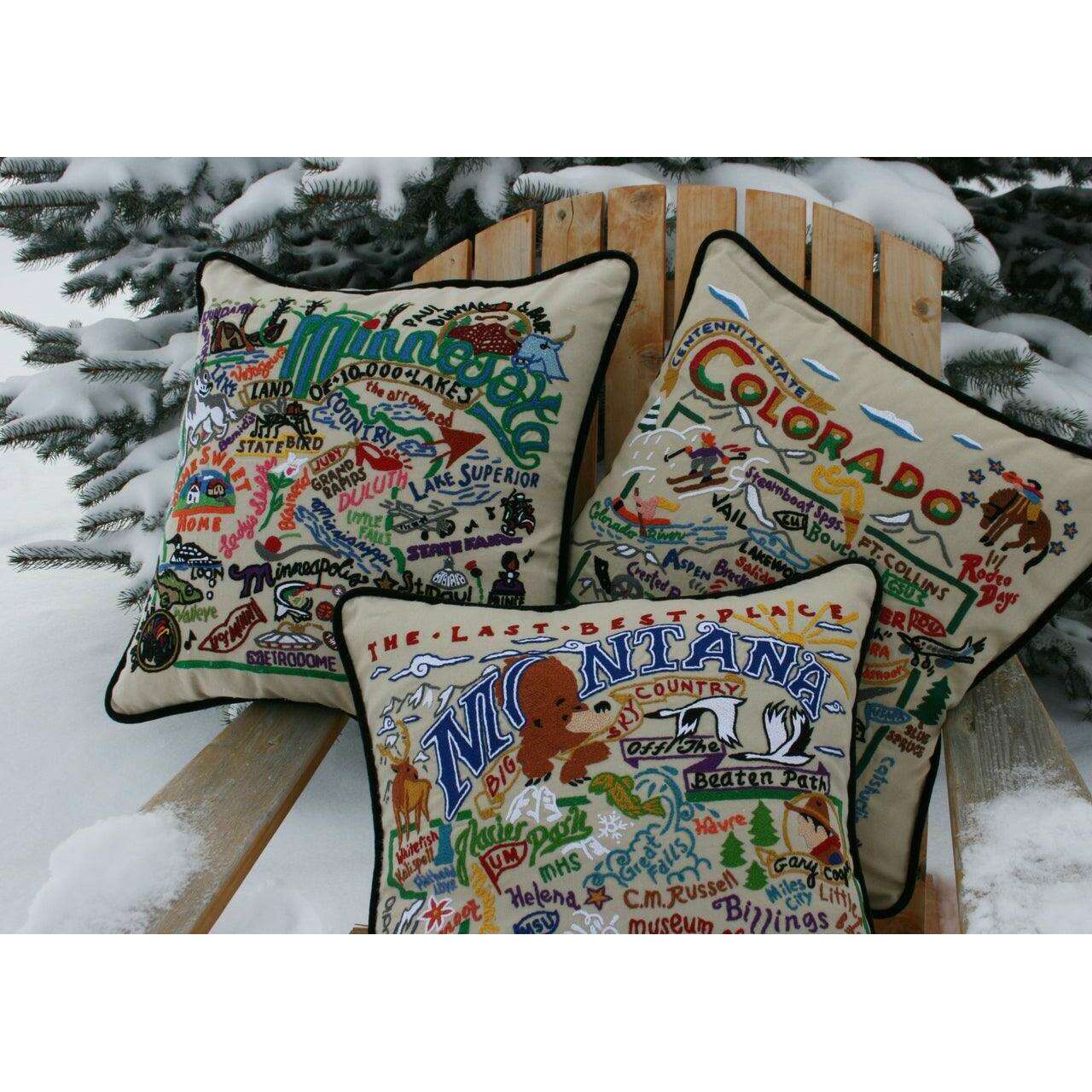 Colorado Hand-Embroidered Pillow