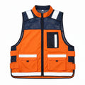 Men's Orange Reflective Workwear Vest - view 2