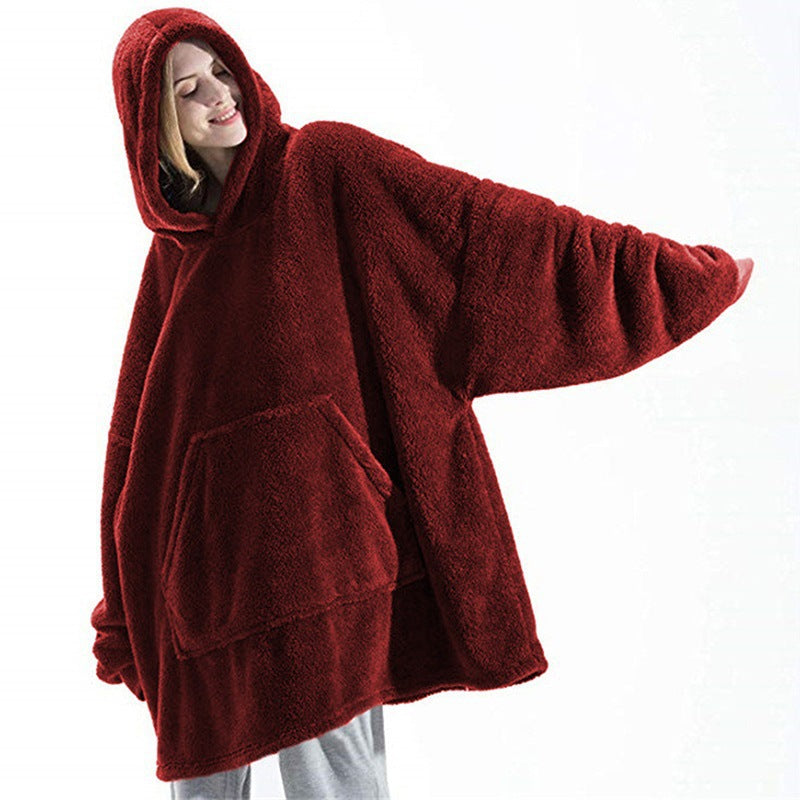 Oversized Wearable Blanket Hoodie – Double-Sided Fleece Sweatshirt - product image 7