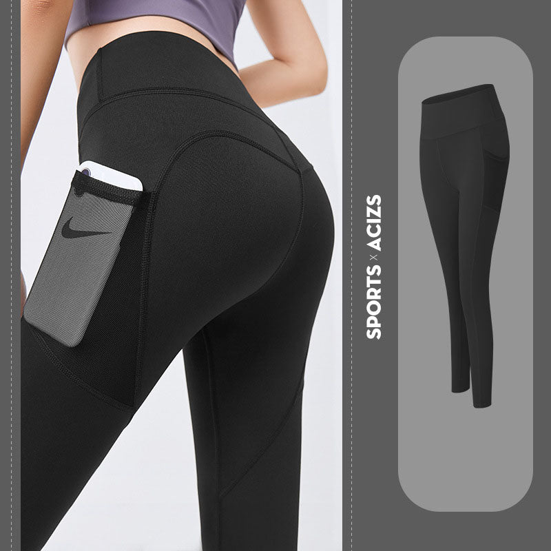 High-Waist Yoga Pants with Pocket – Tummy Control Gym Leggings - product image 4