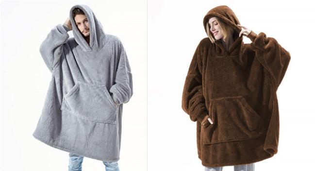 Oversized Wearable Blanket Hoodie – Double-Sided Fleece Sweatshirt - product image 27