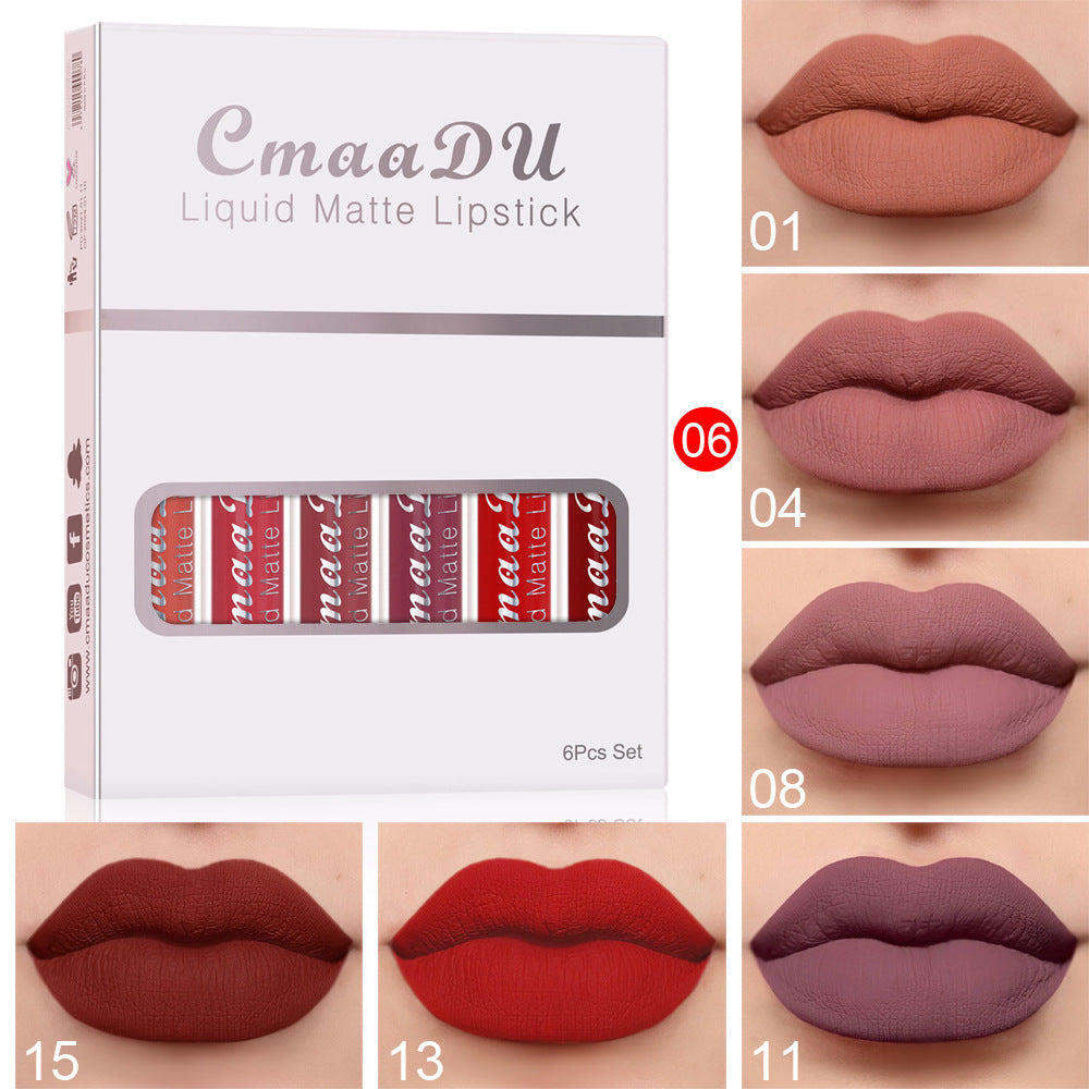 Matte Waterproof Lip Gloss Set (6 pcs) - product image 1