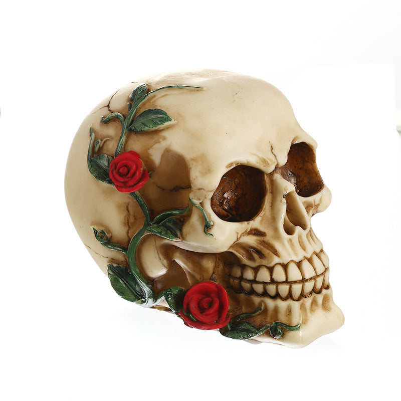 Resin Crafts Skull And Crossbones Rose Skull Crafts - product image 3
