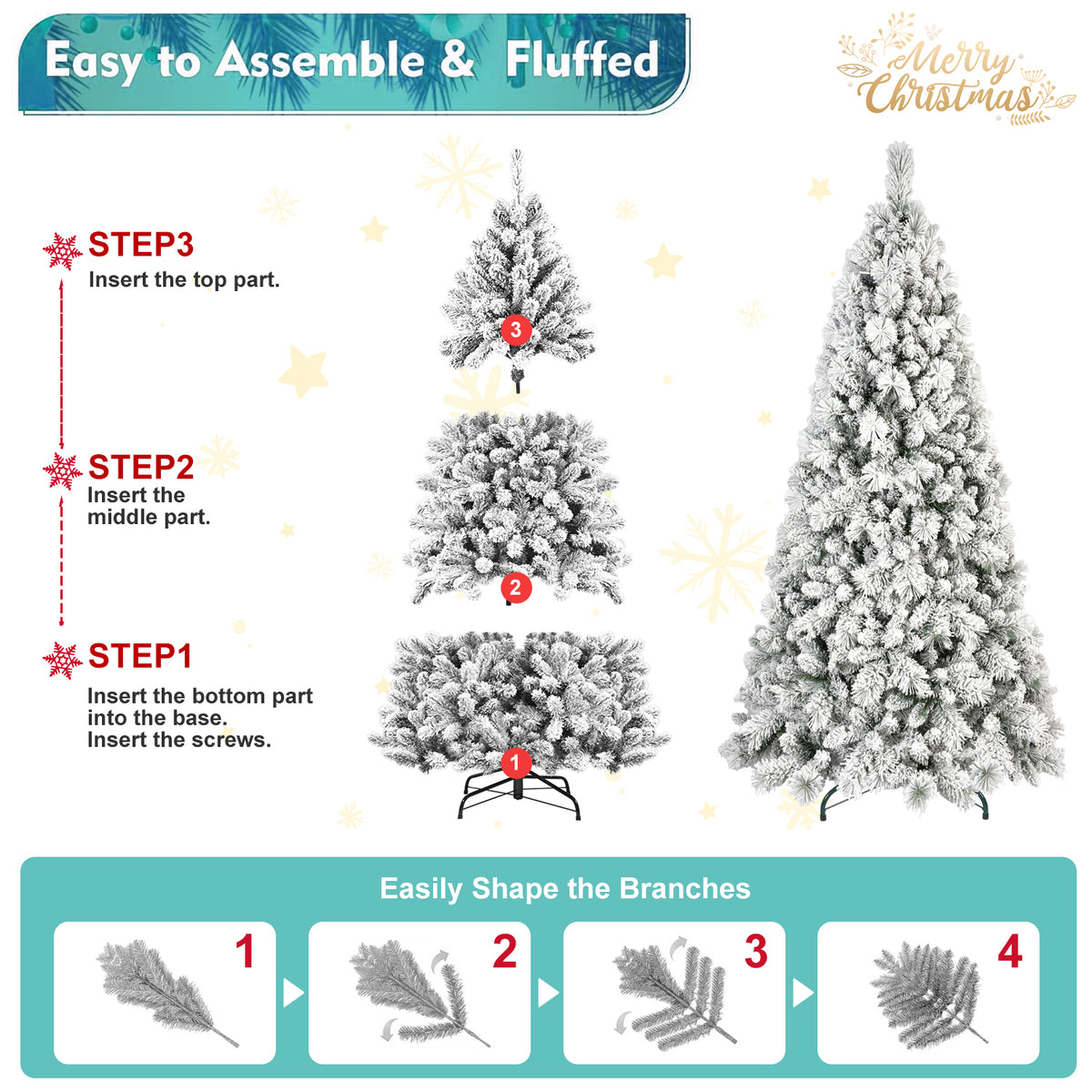 Flocked PVC Christmas Tree - product image 5