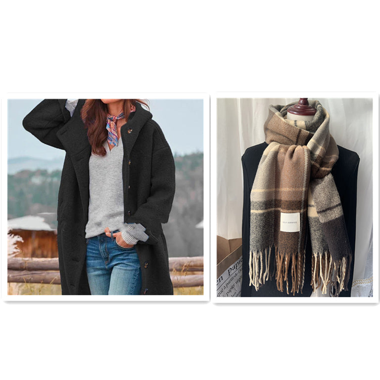 Women's Medium-Length Tweed Coat - view 11