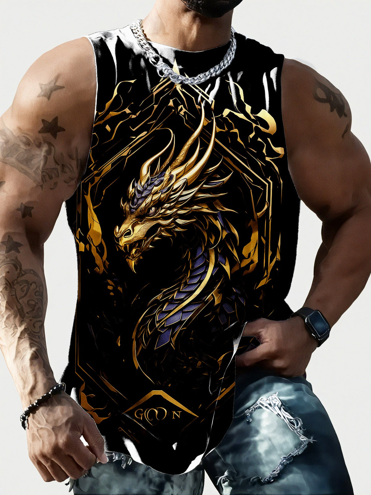Printed Polyester Vest Top - S-2XL - image 6