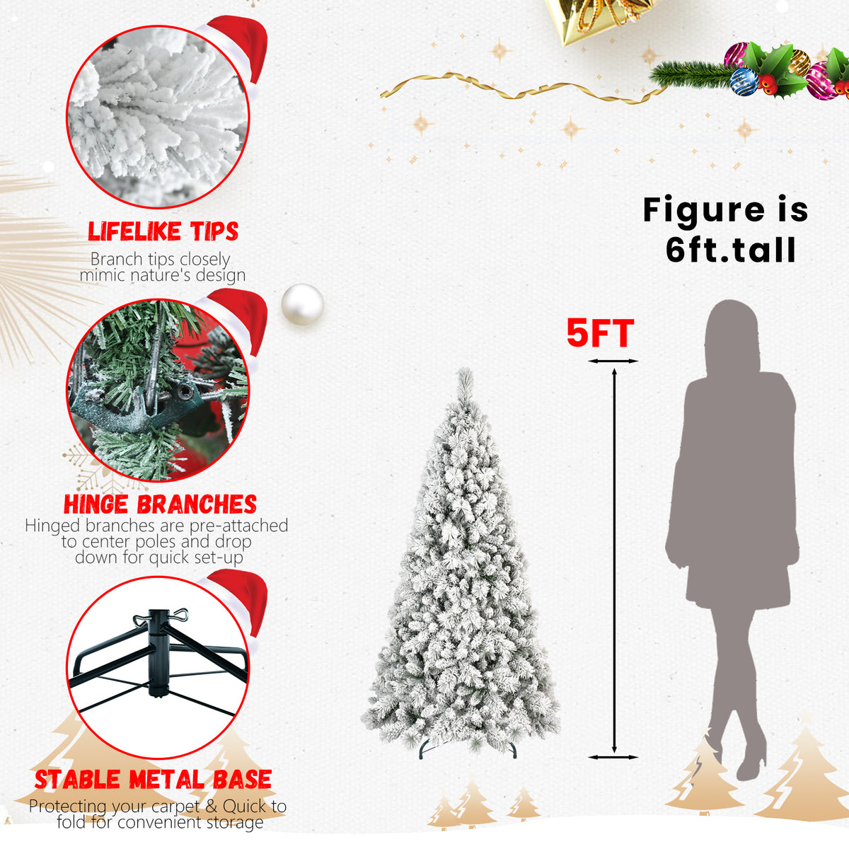 Flocked PVC Christmas Tree - product image 6