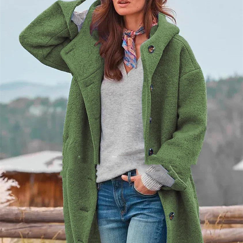 Women's Medium-Length Tweed Coat - view 4