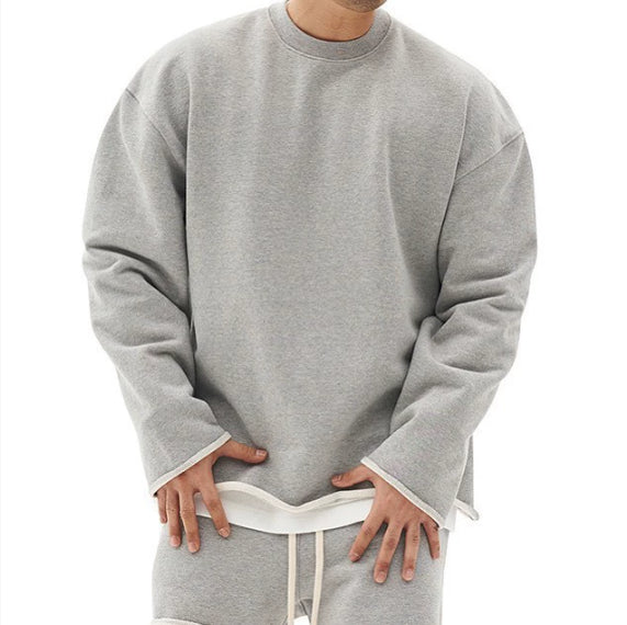 Men's Cotton Blend Pullover Sweater – Loose Fit, Round Neck - product image 10