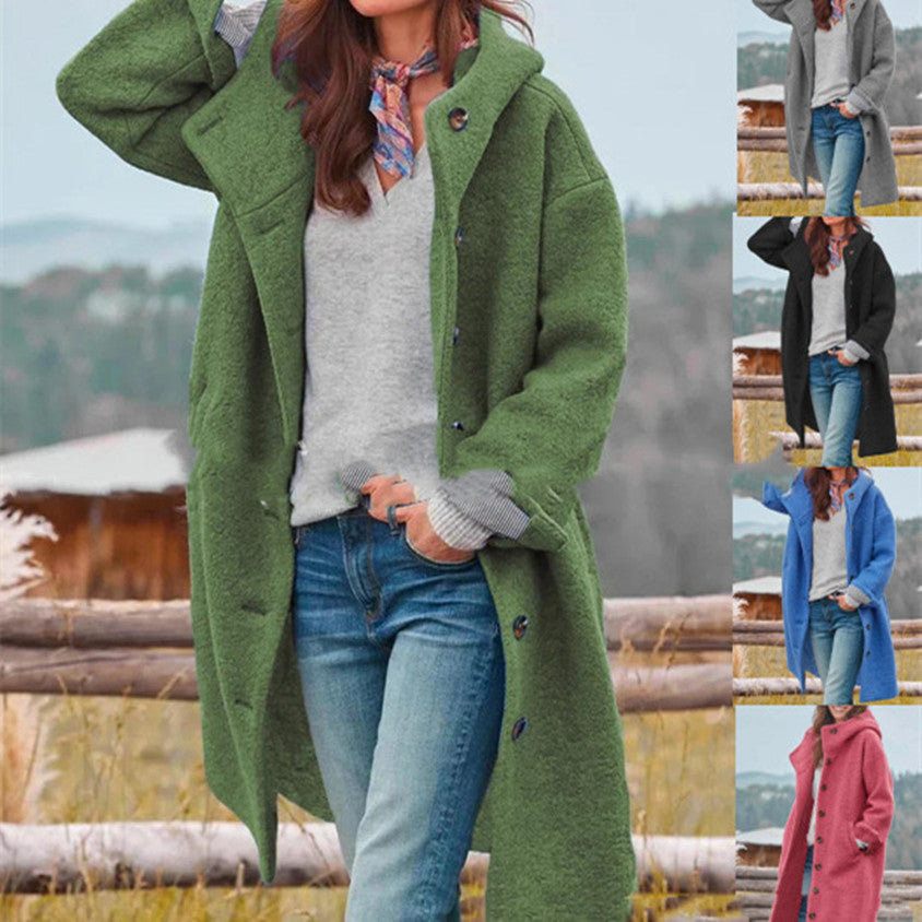 Women's Medium-Length Tweed Coat