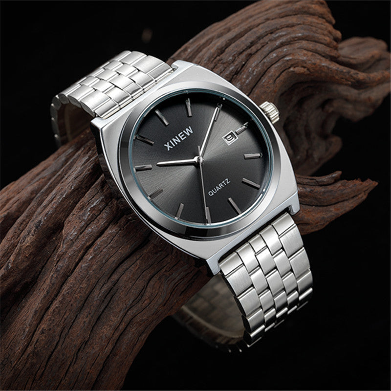 Men's Stainless Steel Strap Calendar Quartz Watch - product image 2