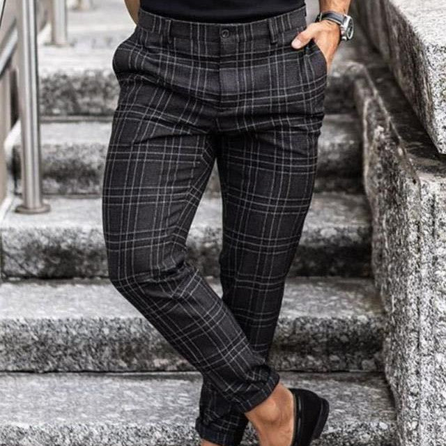Men's Plaid Print Casual Pants – Loose Fit, Lightweight - product image 1