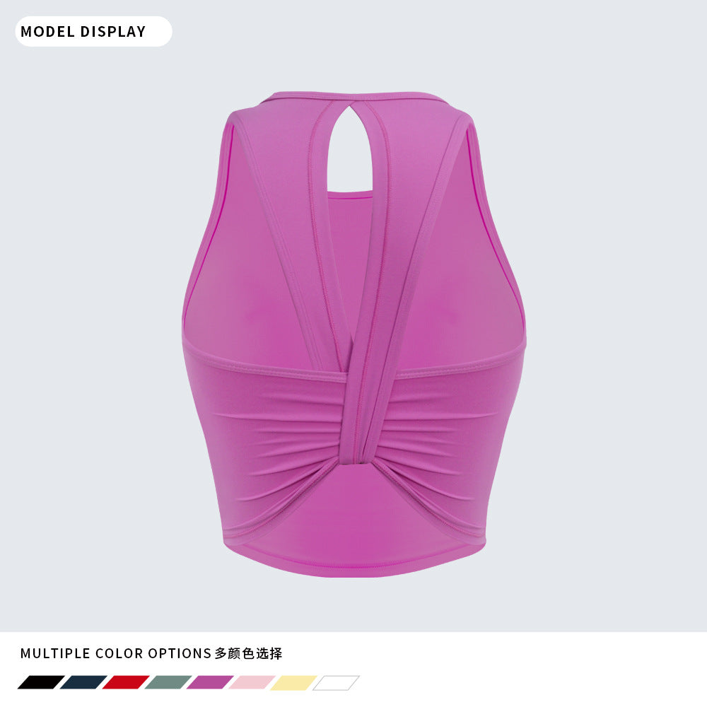 Women's Padded Back-Detail Yoga Sports Bra - product image 6
