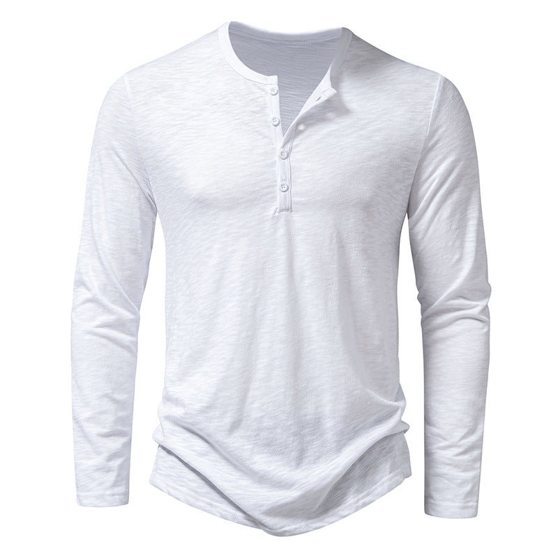 Men's Casual Long-Sleeve Button Pullover Top - product image 2