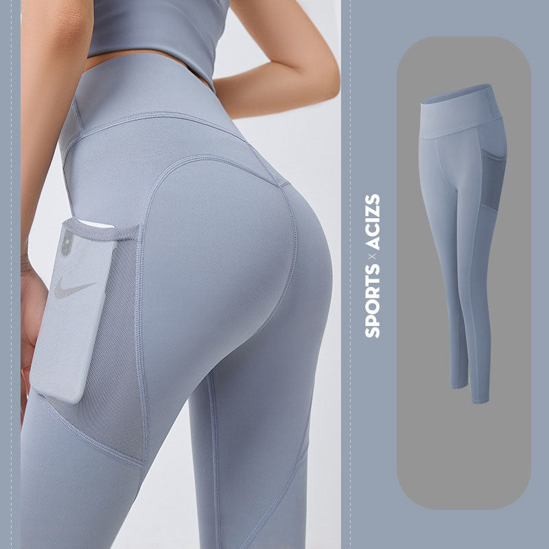 High-Waist Yoga Pants with Pocket – Tummy Control Gym Leggings - product image 2